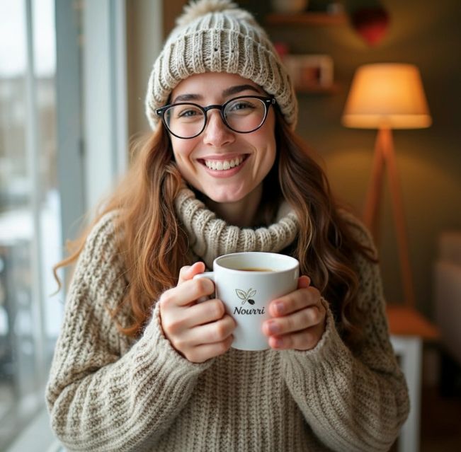 Lady Drinking Nourri Loose Tea